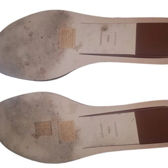 Tory Burch Mini Miller Pastel Blue Logo Leather Sandals - Picture 4 of 7